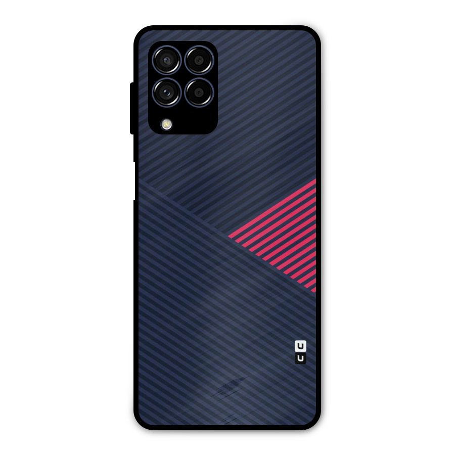 Criscros Stripes Metal Back Case for Galaxy M53 5G