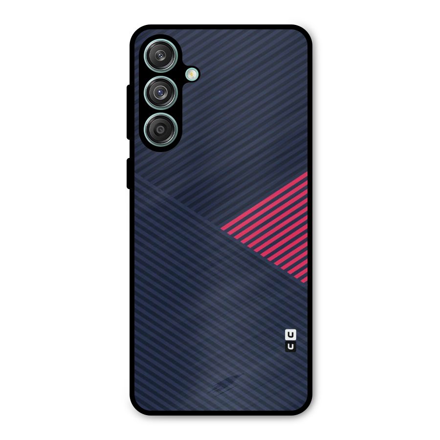 Criscros Stripes Metal Back Case for Galaxy M55 5G