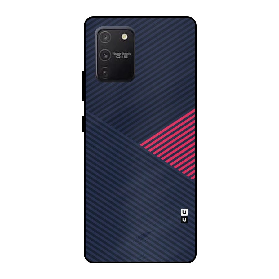Criscros Stripes Metal Back Case for Galaxy S10 Lite