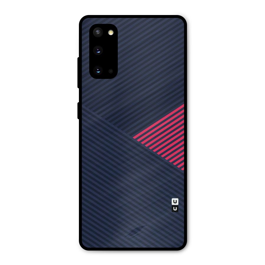 Criscros Stripes Metal Back Case for Galaxy S20