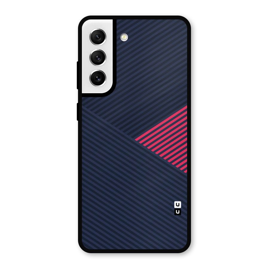 Criscros Stripes Metal Back Case for Galaxy S21 FE 5G