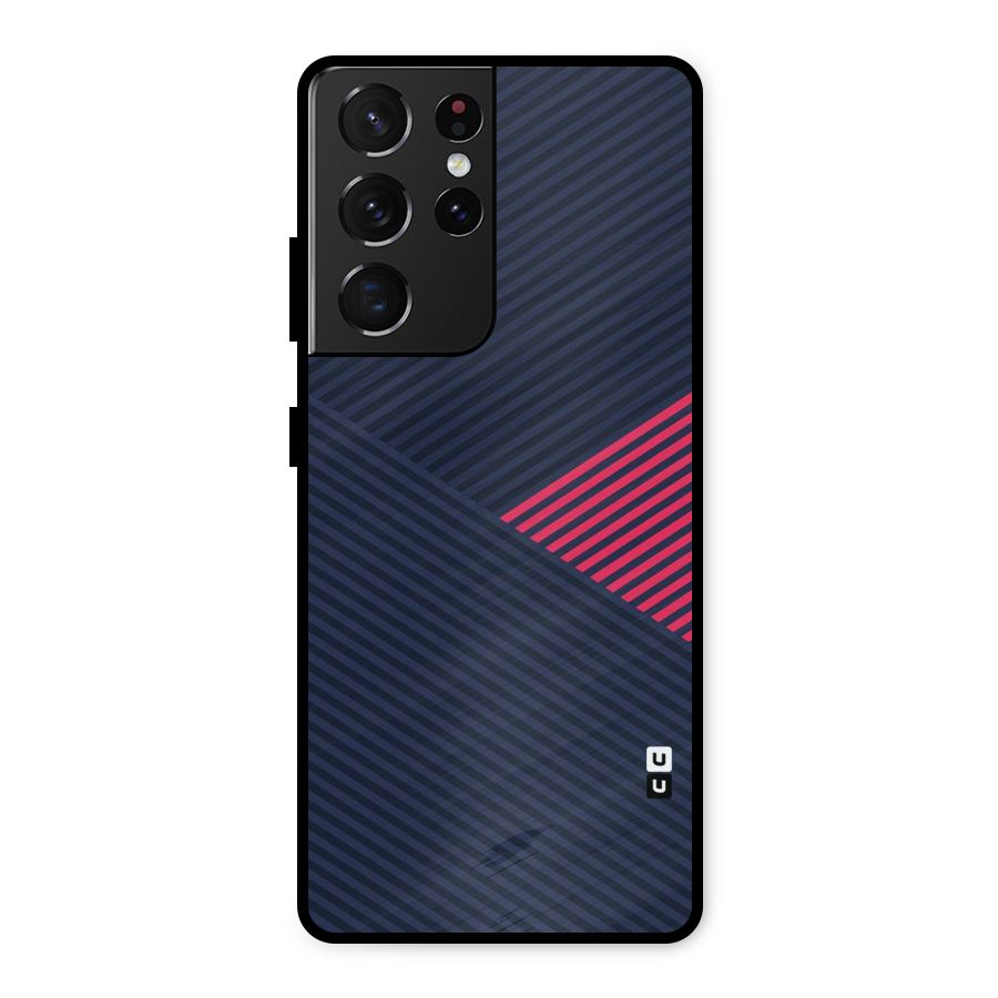 Criscros Stripes Metal Back Case for Galaxy S21 Ultra 5G