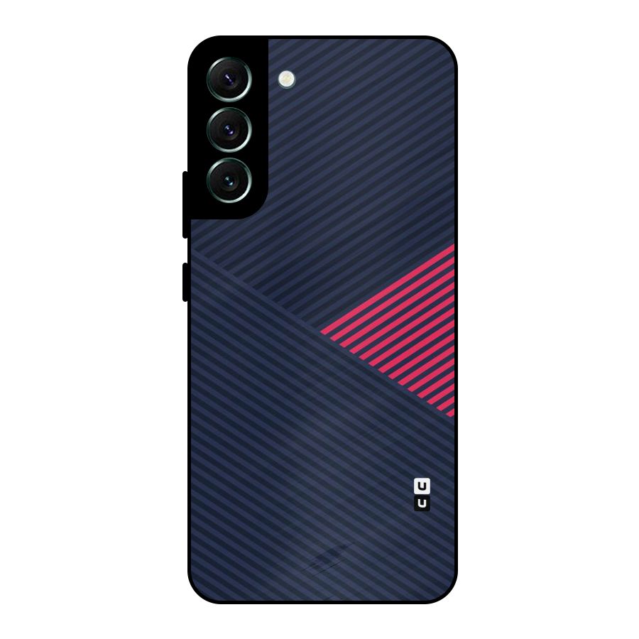 Criscros Stripes Metal Back Case for Galaxy S22 Plus 5G