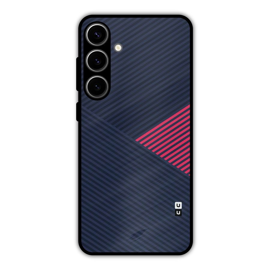 Criscros Stripes Metal Back Case for Galaxy S24 Plus