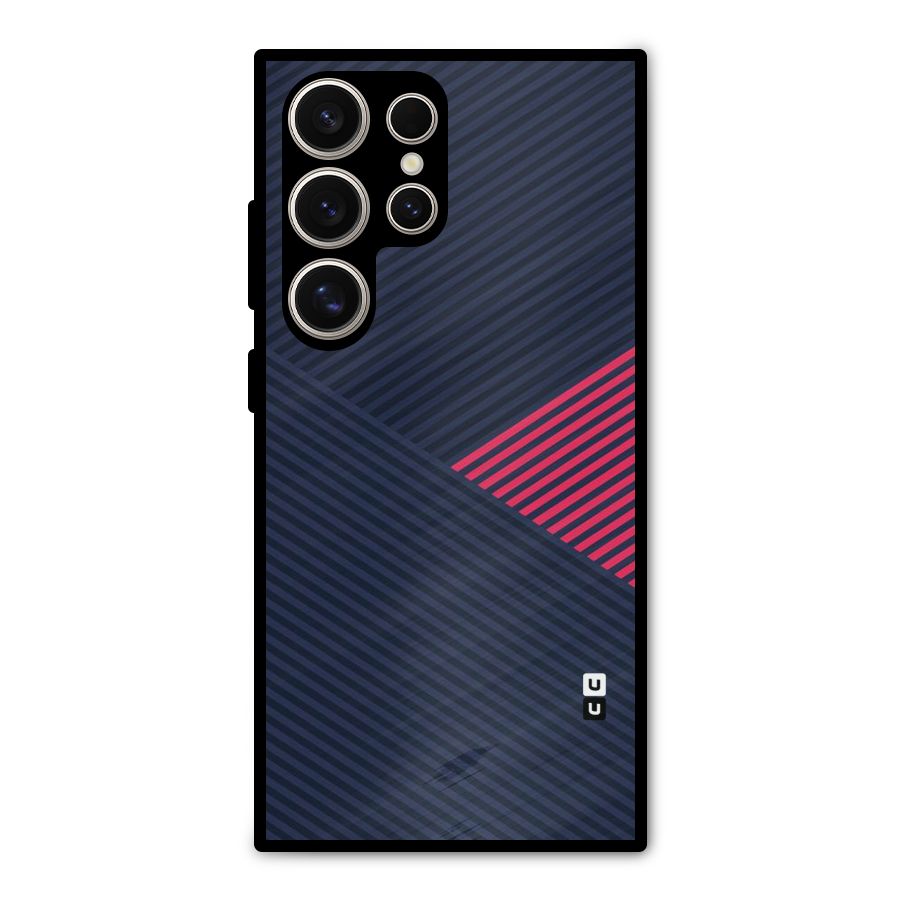 Criscros Stripes Metal Back Case for Galaxy S24 Ultra