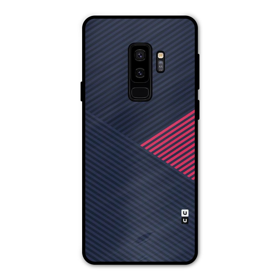 Criscros Stripes Metal Back Case for Galaxy S9 Plus