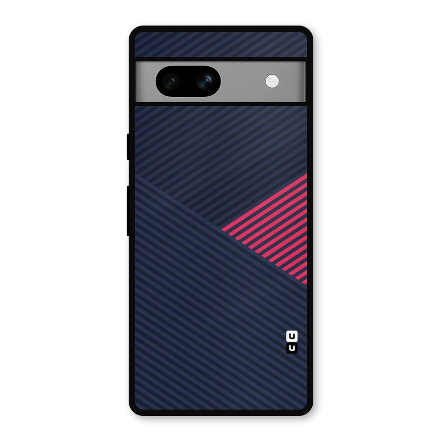 Criscros Stripes Metal Back Case for Google Pixel 7a