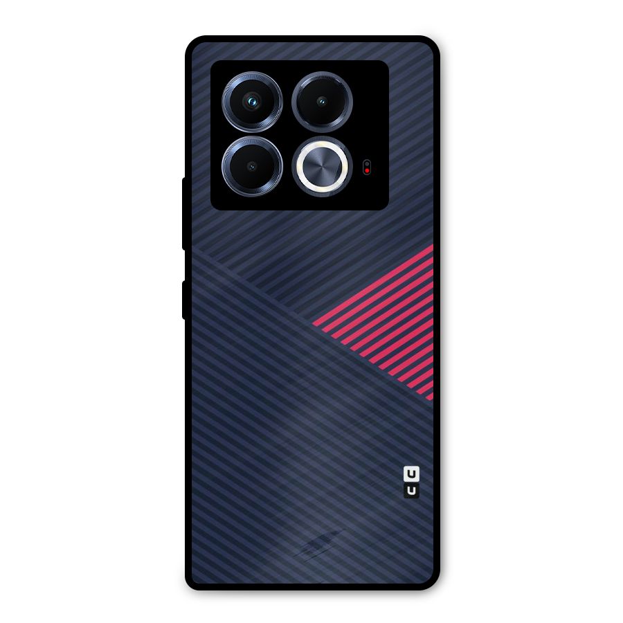Criscros Stripes Metal Back Case for Infinix Note 40 5G