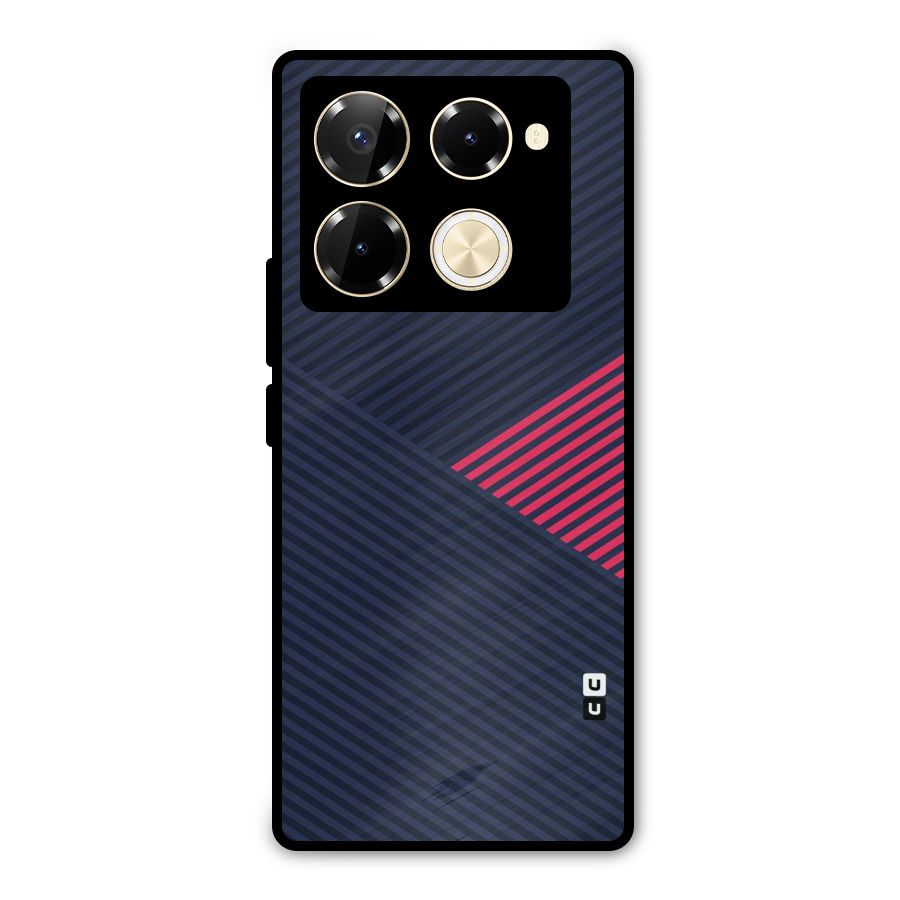 Criscros Stripes Metal Back Case for Infinix Note 40 Pro Plus