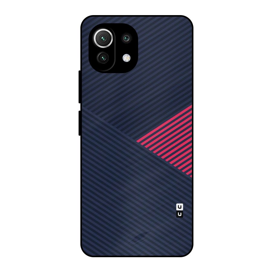 Criscros Stripes Metal Back Case for Mi 11 Lite NE 5G
