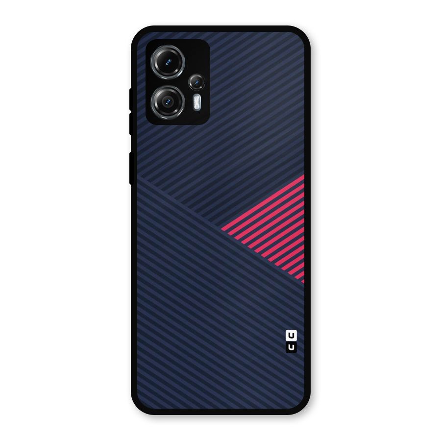 Criscros Stripes Metal Back Case for Moto G13