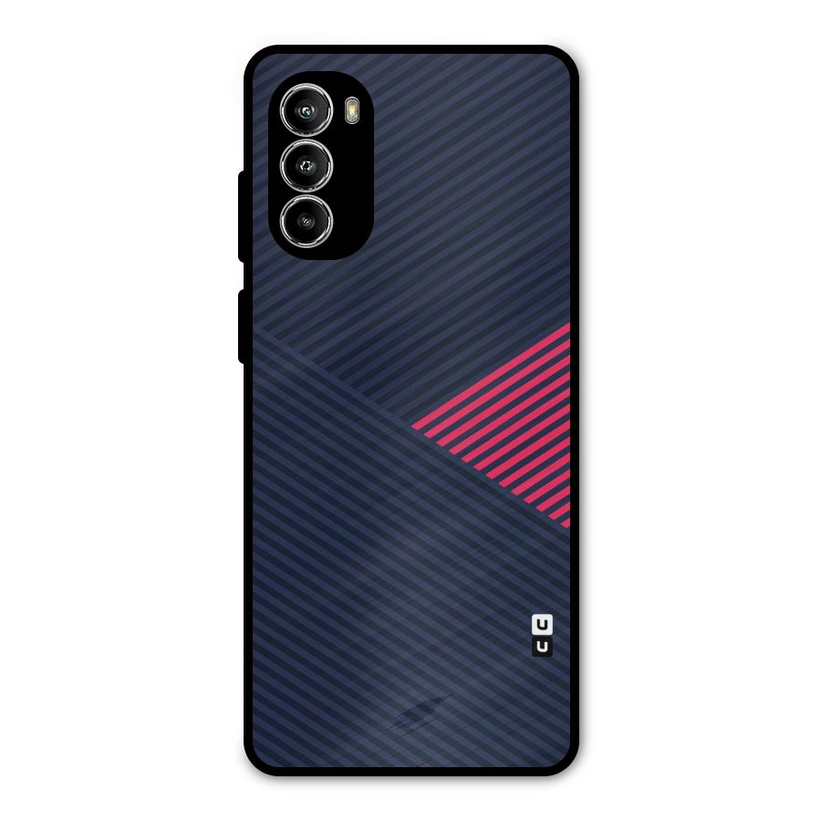 Criscros Stripes Metal Back Case for Moto G52