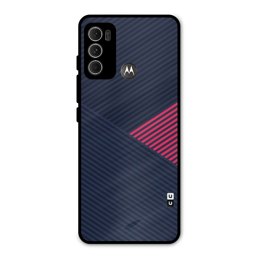 Criscros Stripes Metal Back Case for Moto G60