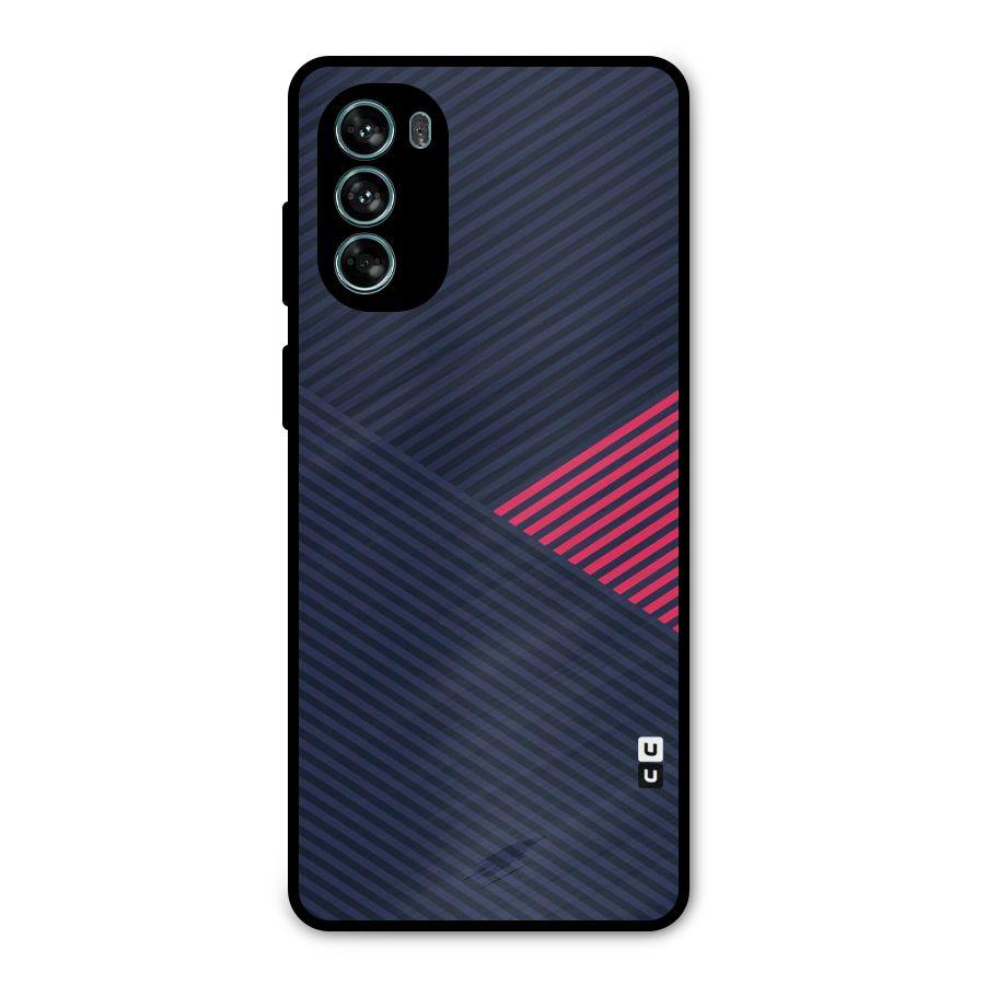 Criscros Stripes Metal Back Case for Moto G62