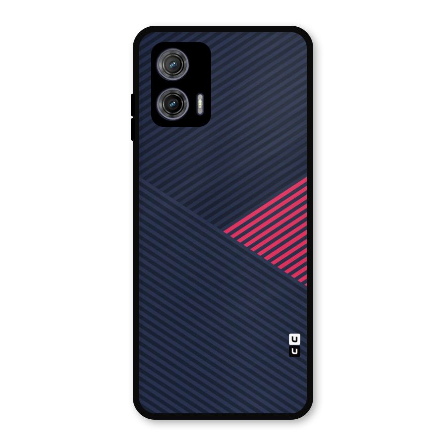 Criscros Stripes Metal Back Case for Moto G73