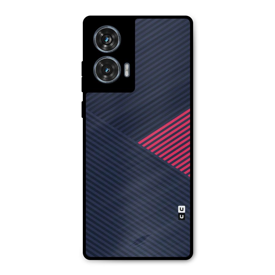 Criscros Stripes Metal Back Case for Motorola Edge 50 Fusion