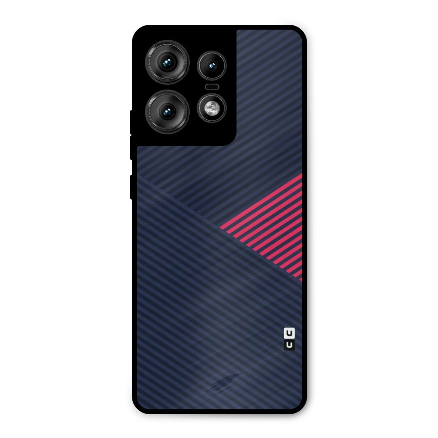 Criscros Stripes Metal Back Case for Motorola Edge 50 Pro