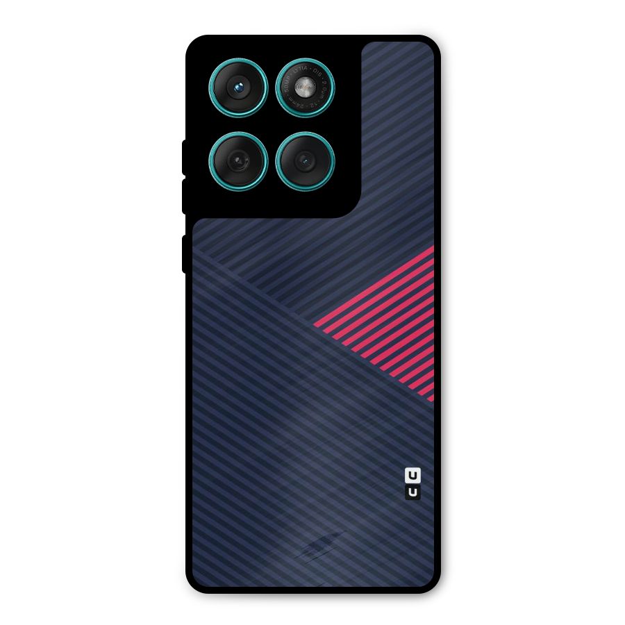 Criscros Stripes Metal Back Case for Motorola Edge 60 Fusion