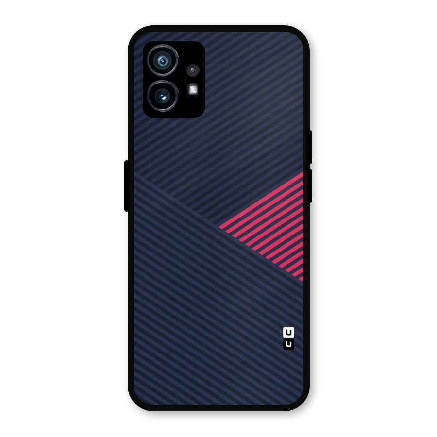 Criscros Stripes Metal Back Case for Nothing Phone 1