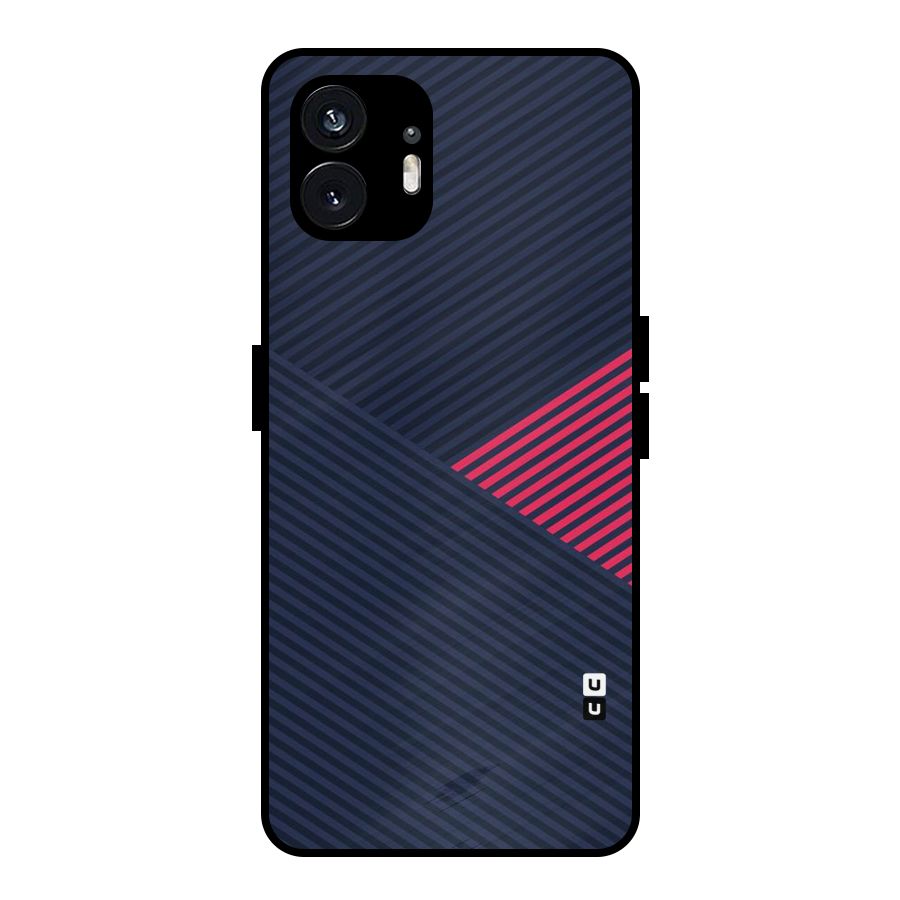 Criscros Stripes Metal Back Case for Nothing Phone 2