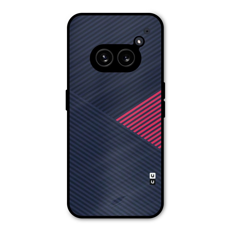 Criscros Stripes Metal Back Case for Nothing Phone 2a Plus