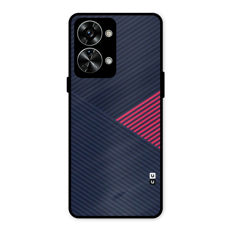 Criscros Stripes Metal Back Case for OnePlus Nord 2T