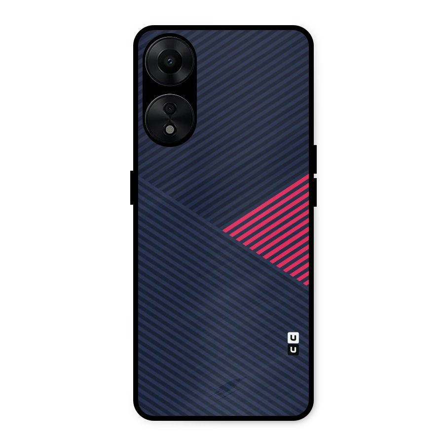 Criscros Stripes Metal Back Case for Oppo A78 5G