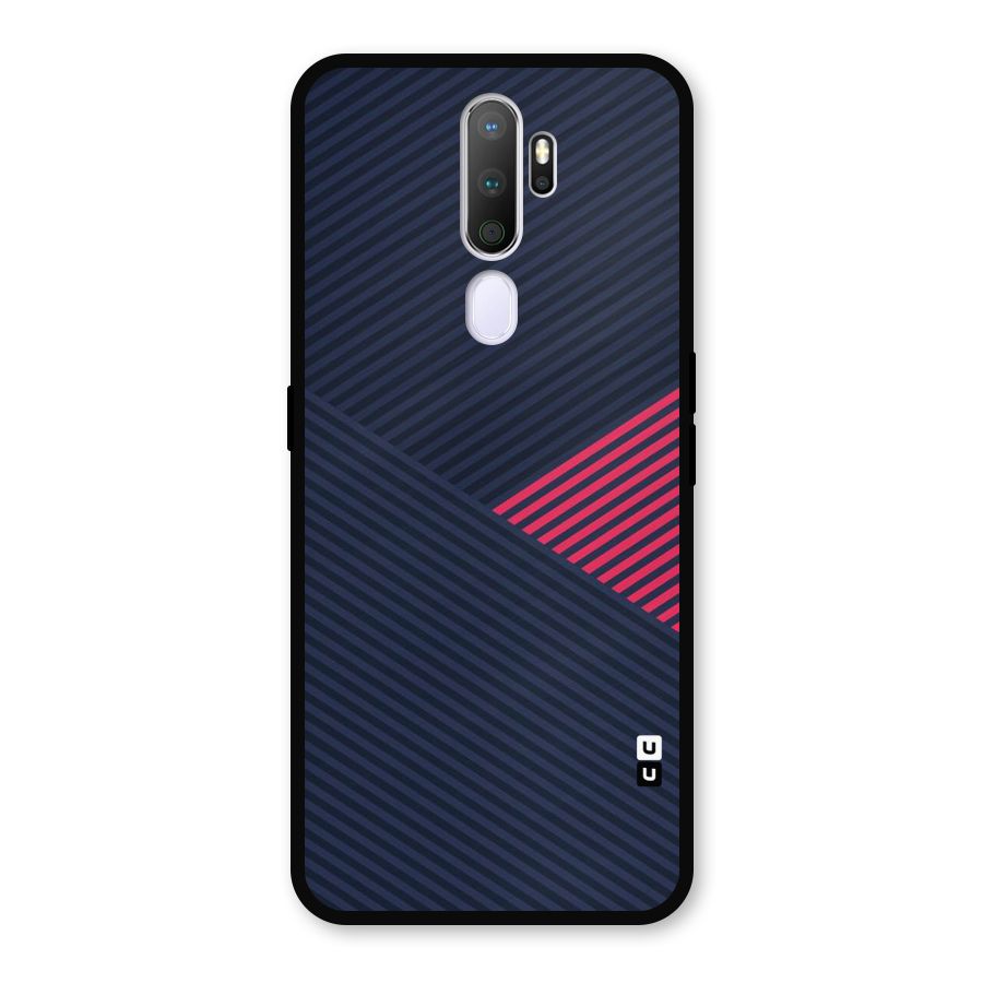 Criscros Stripes Metal Back Case for Oppo A9 (2020)