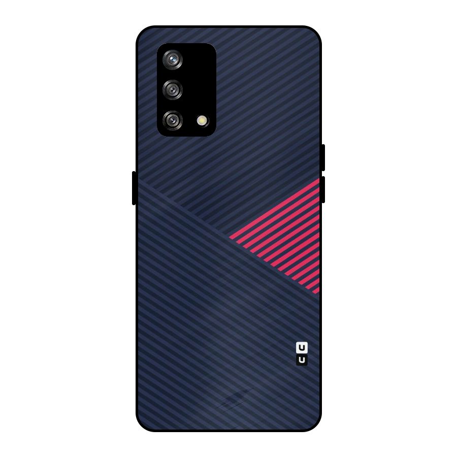Criscros Stripes Metal Back Case for Oppo F19