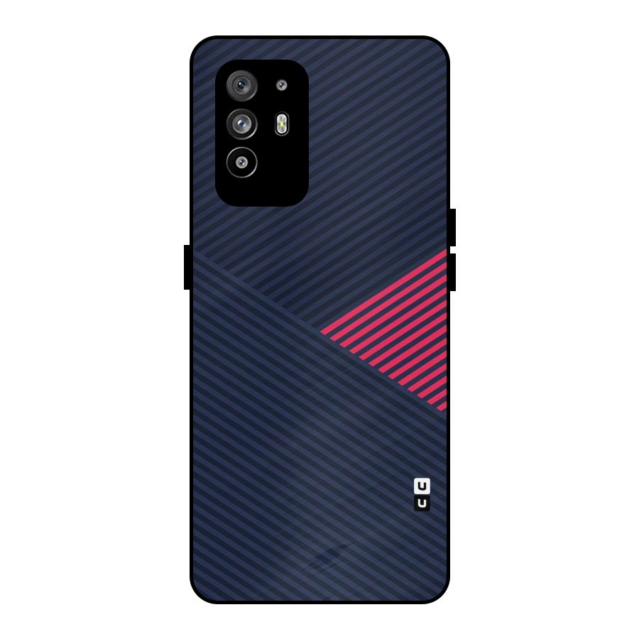 Criscros Stripes Metal Back Case for Oppo F19 Pro Plus 5G