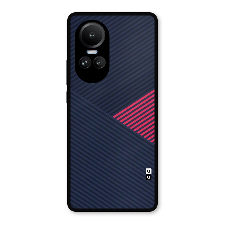 Criscros Stripes Metal Back Case for Oppo Reno10