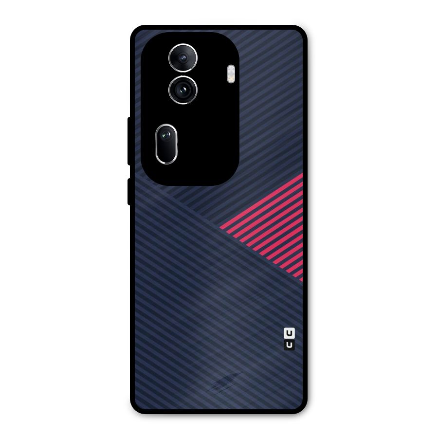 Criscros Stripes Metal Back Case for Oppo Reno11 Pro 5G