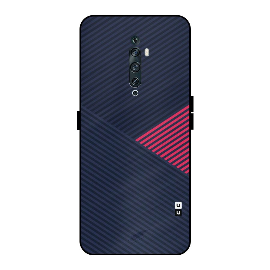 Criscros Stripes Metal Back Case for Oppo Reno2 Z