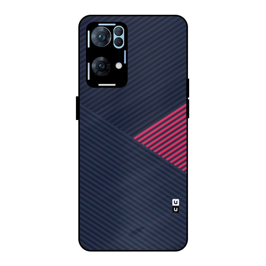 Criscros Stripes Metal Back Case for Oppo Reno7 Pro 5G