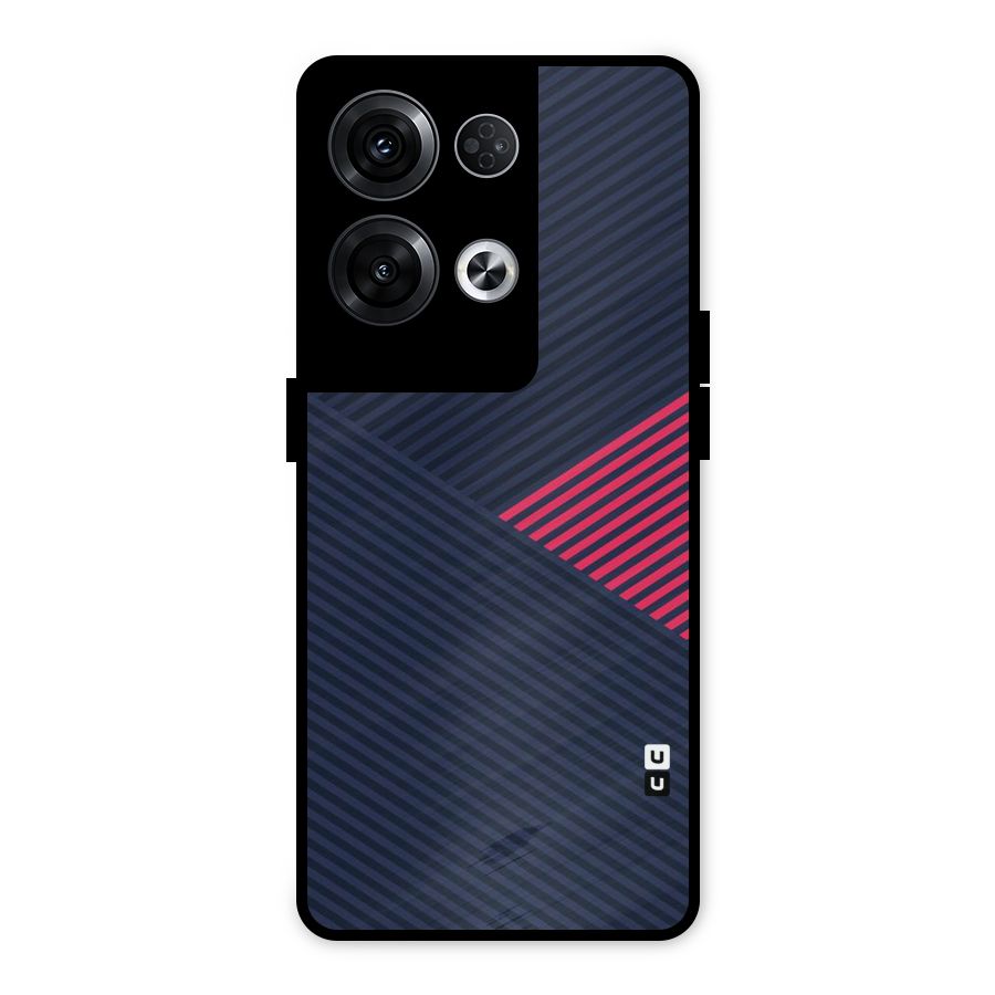 Criscros Stripes Metal Back Case for Oppo Reno8 Pro 5G