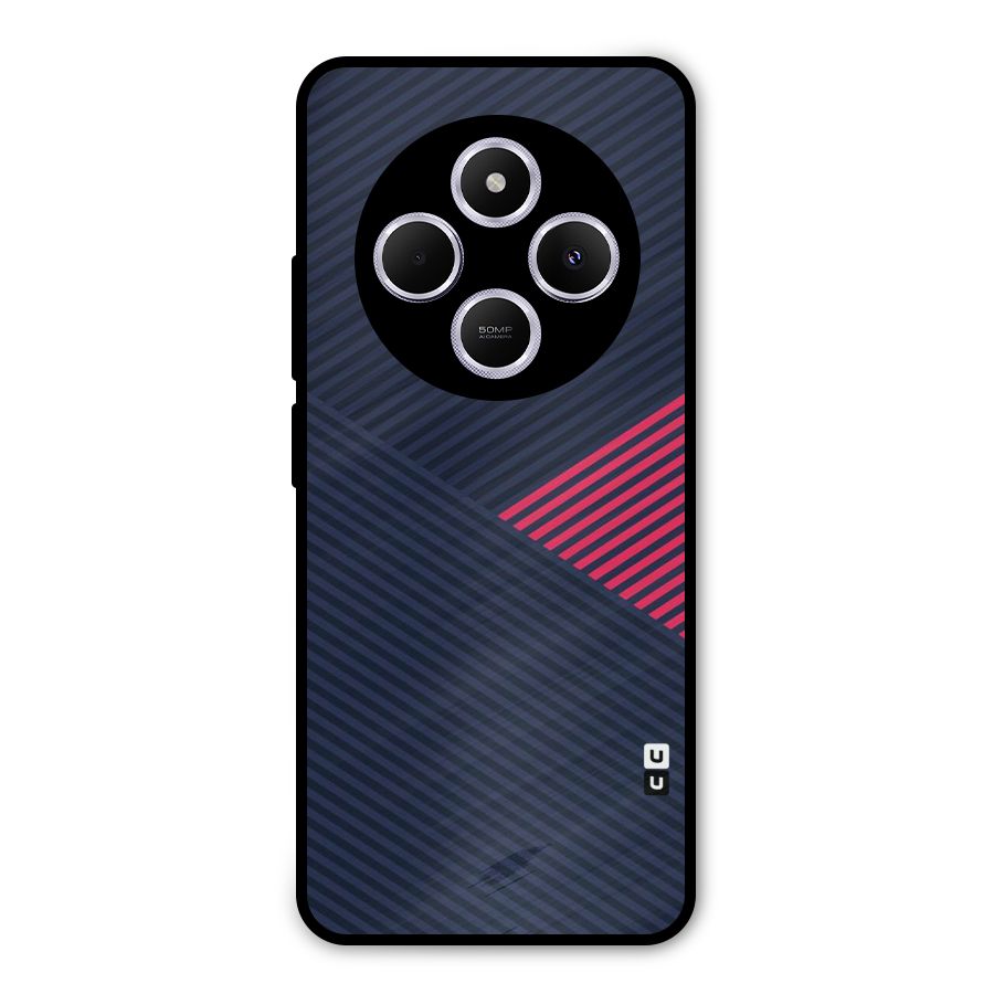 Criscros Stripes Metal Back Case for Poco C75 5G
