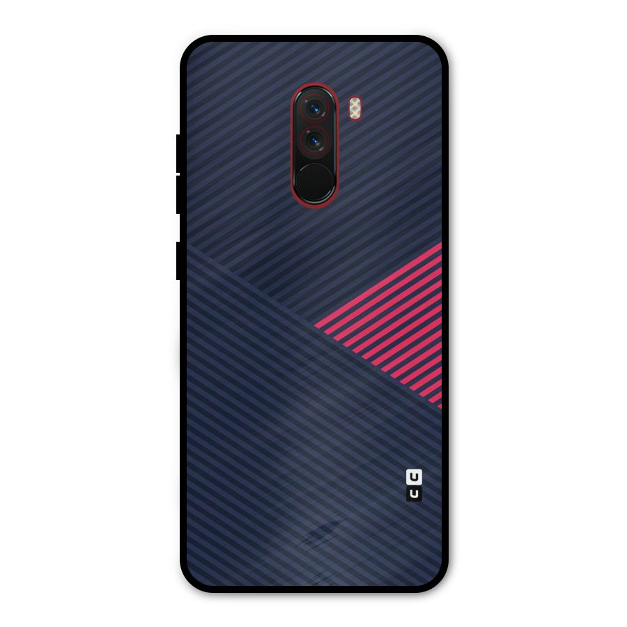 Criscros Stripes Metal Back Case for Poco F1