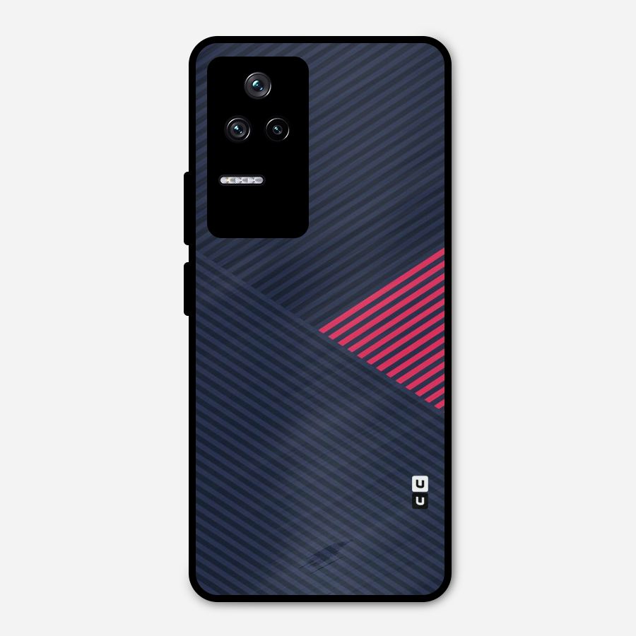Criscros Stripes Metal Back Case for Poco F4 5G