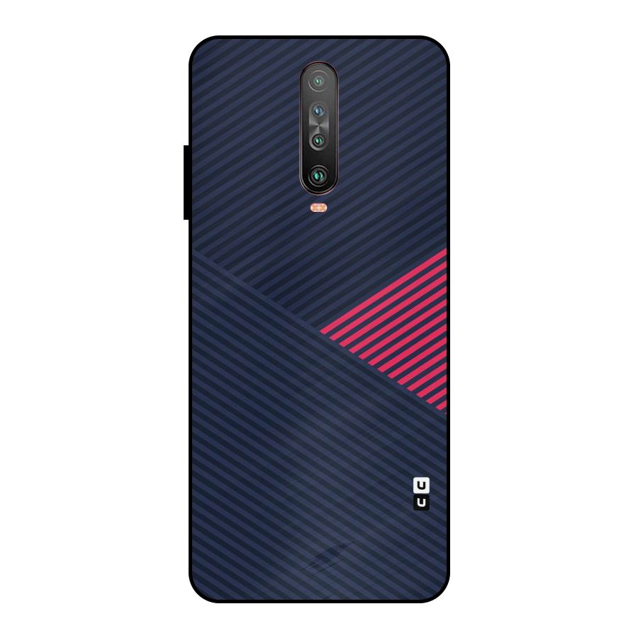 Criscros Stripes Metal Back Case for Poco X2