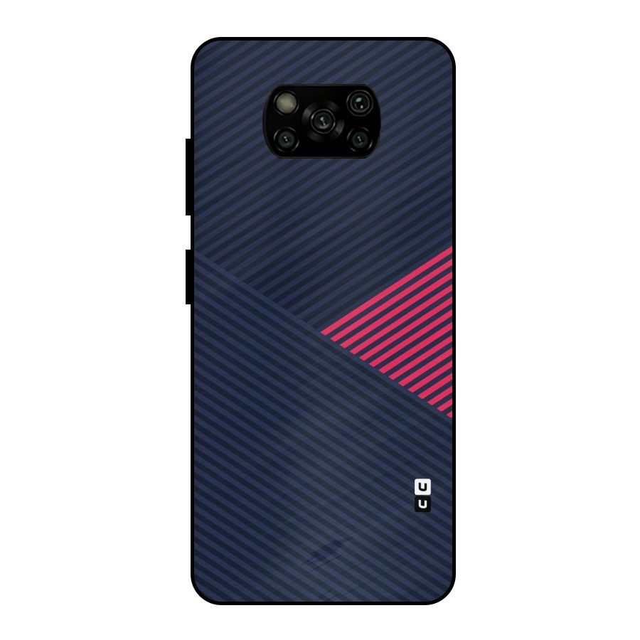 Criscros Stripes Metal Back Case for Poco X3