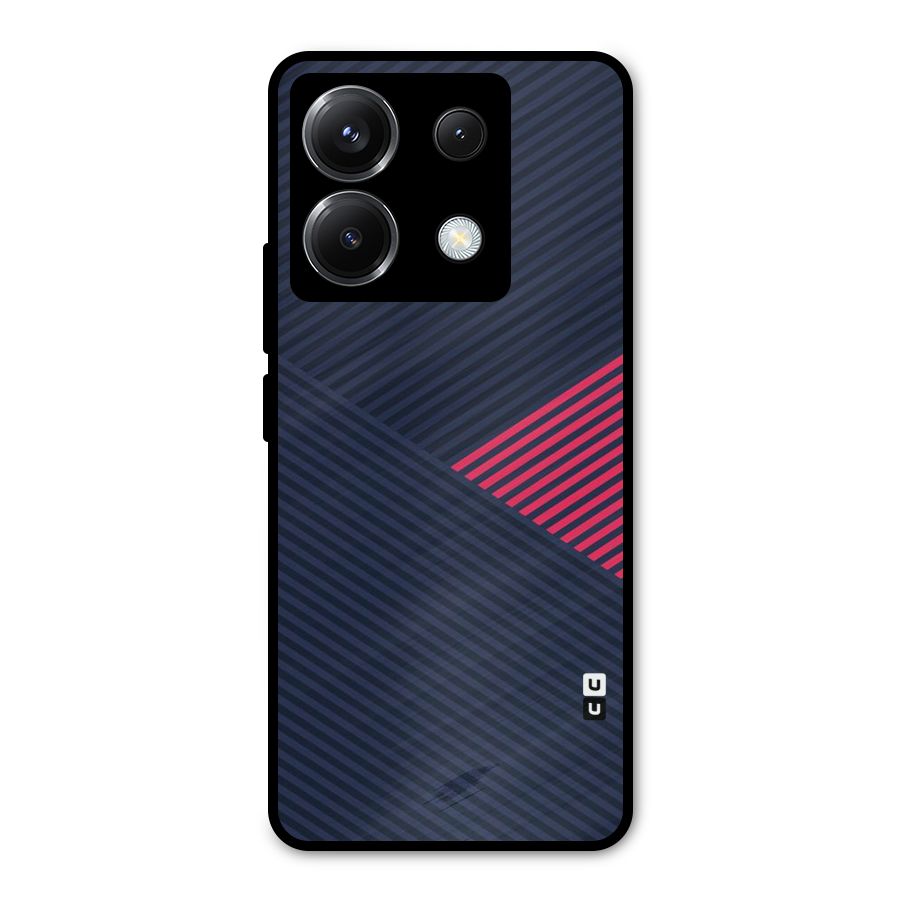 Criscros Stripes Metal Back Case for Poco X6