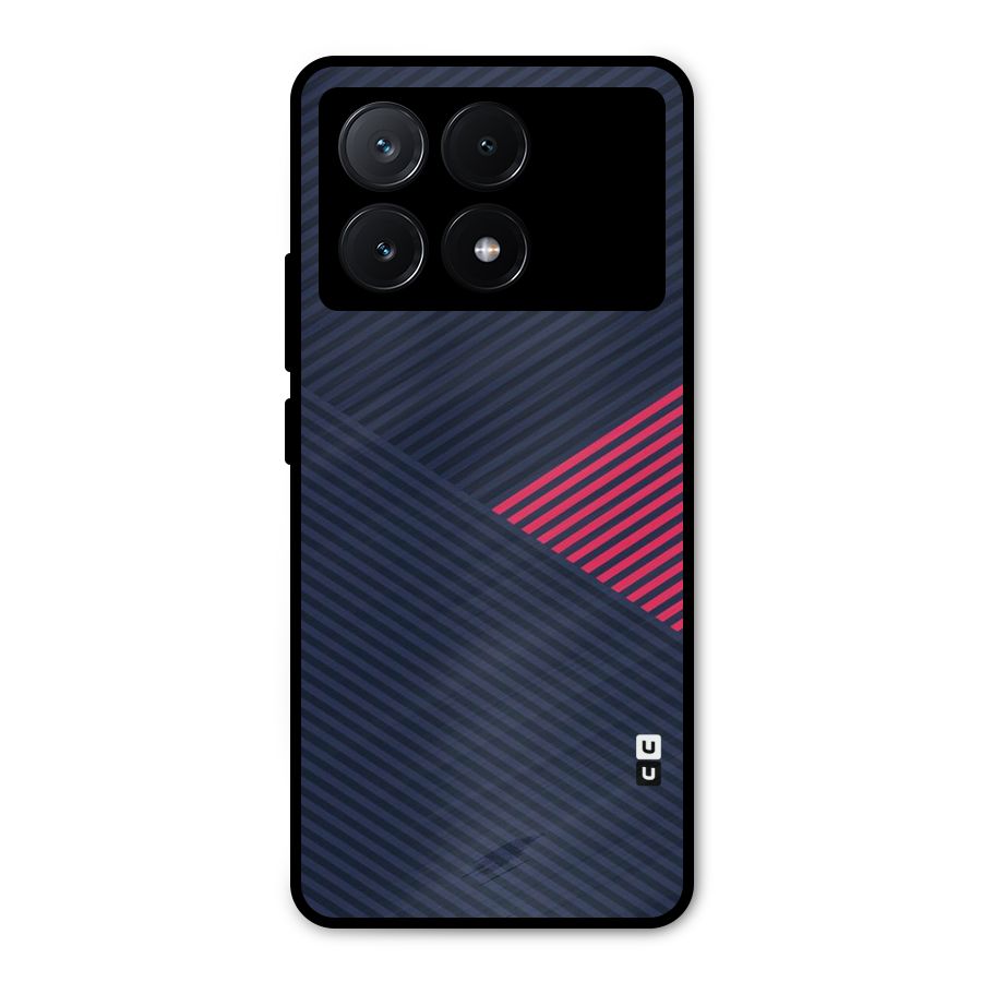 Criscros Stripes Metal Back Case for Poco X6 Pro