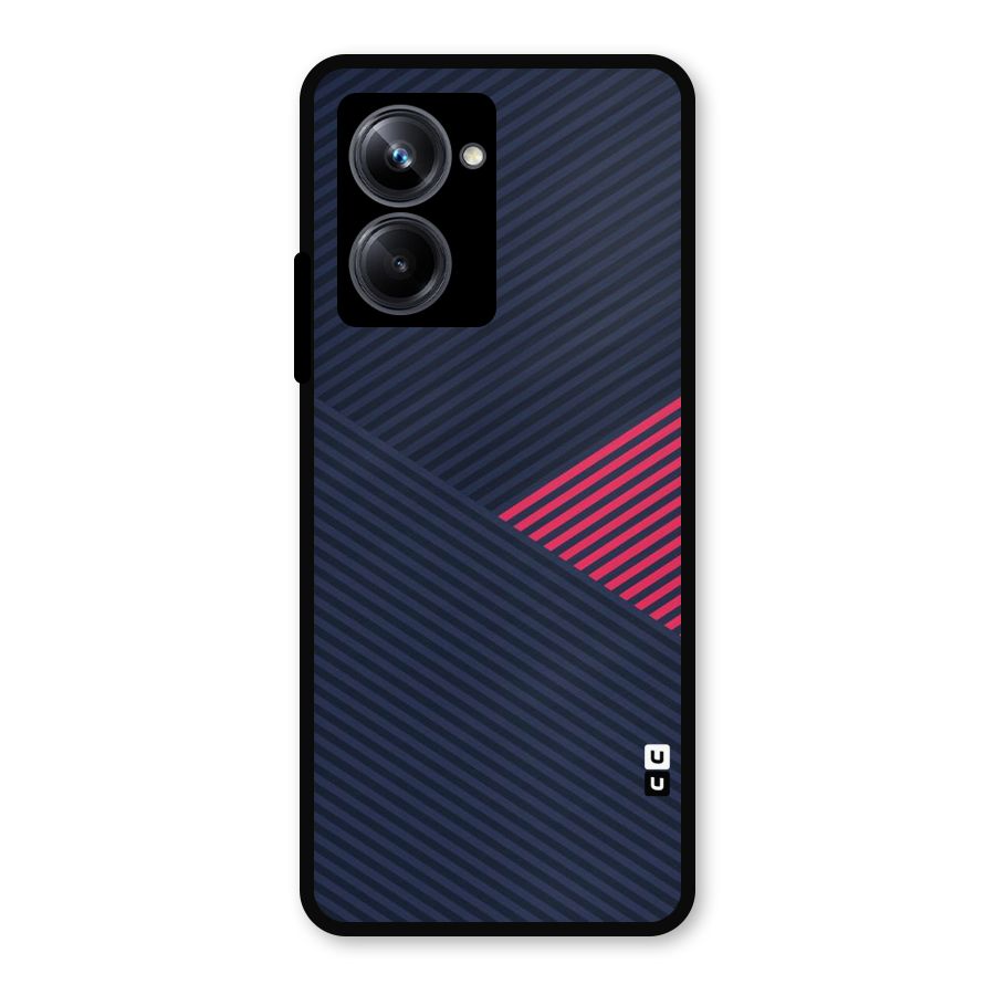 Criscros Stripes Metal Back Case for Realme 10 Pro