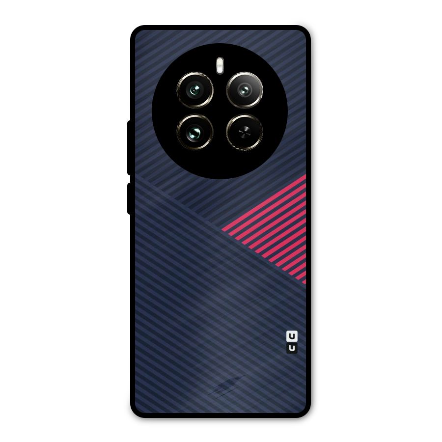 Criscros Stripes Metal Back Case for Realme 12 Pro