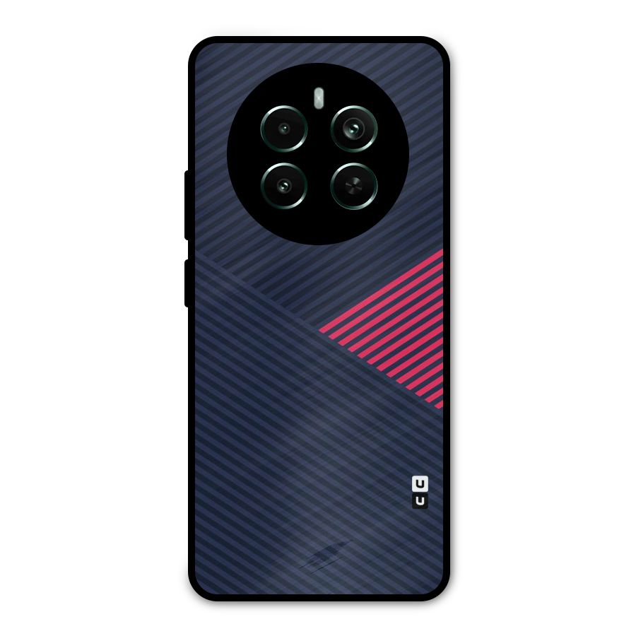 Criscros Stripes Metal Back Case for Realme 12 Pro Plus