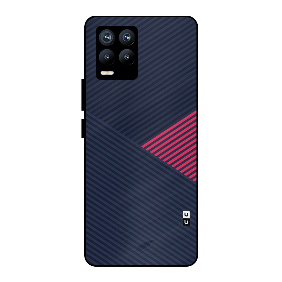 Criscros Stripes Metal Back Case for Realme 8 Pro