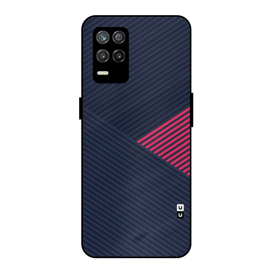 Criscros Stripes Metal Back Case for Realme 9 5G