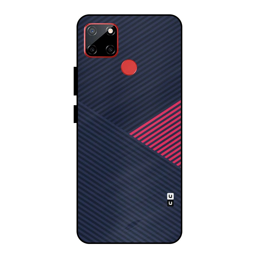 Criscros Stripes Metal Back Case for Realme C12