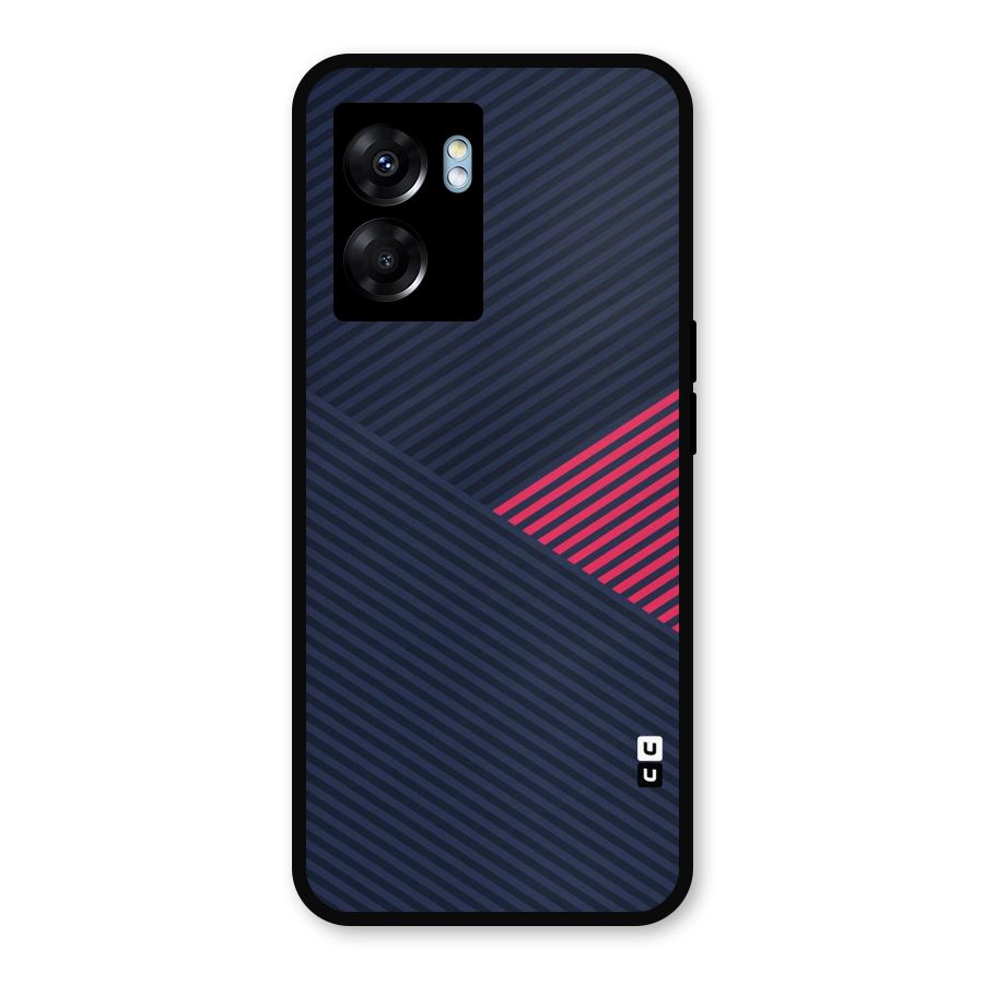 Criscros Stripes Metal Back Case for Realme Narzo 50 5G