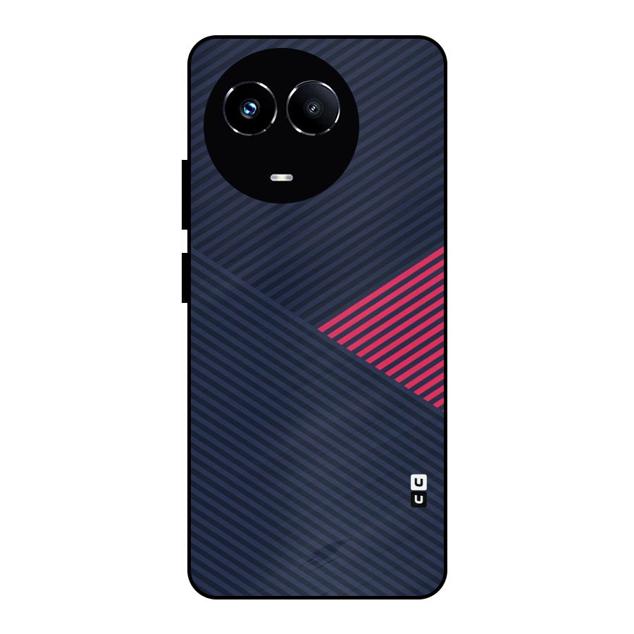 Criscros Stripes Metal Back Case for Realme Narzo 60X